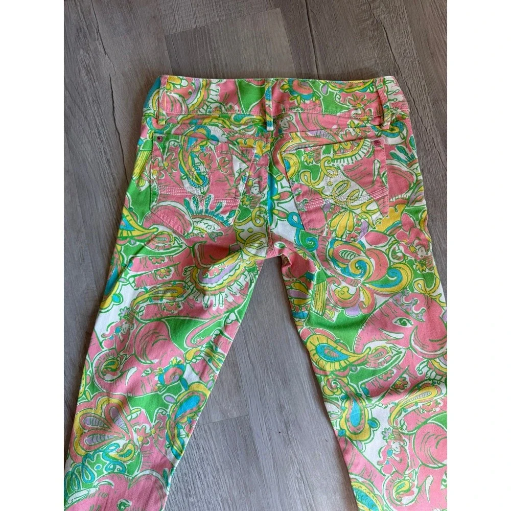 Lilly Pulitzer Worth skinny zip jeans low rise women's 0 - Picture 2 of 12